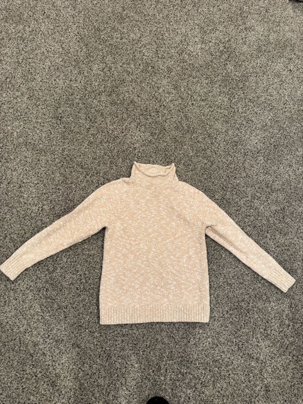 L.L. Bean Cream Marled Turtleneck Sweater - Women's